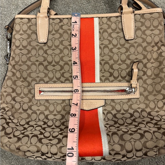 Coach Brown and Orange Signature Tote Bag - Picture 7 of 8